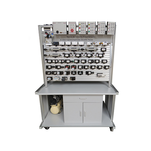 Double Sides Electro Pneumatic Training Workbench Educational Vocational Electro Pneumatic Training Equipment