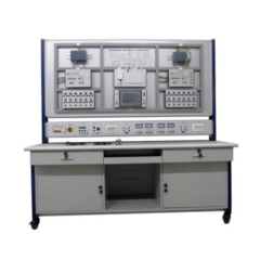 PLC Dengan Meja Kerja Latihan Komunikasi Rangkaian Peralatan Latihan Vokasional Demonstrasi Jurulatih Automatik Elektrik