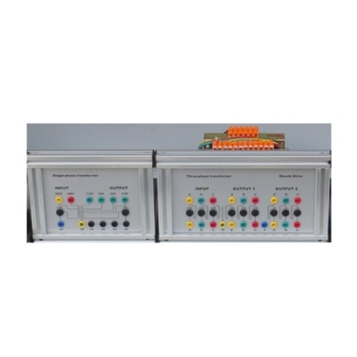 Set di trasformatori trifase, apparecchiature didattiche di ingegneria, sistema di formazione per la risoluzione dei problemi, trainer automatico