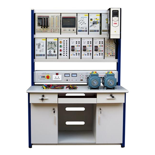 Bancada de treinamento para equipamentos de treinamento vocacional em rede de campo, modelo de ensino para treinamento em habilidades elétricas.