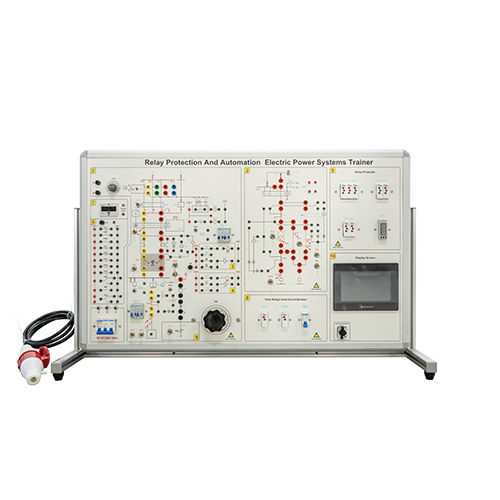 Proteção por relés e automação de sistemas de energia elétrica. Equipamentos de laboratório educacional. Equipamentos de demonstração. Laboratório de instalações elétricas.