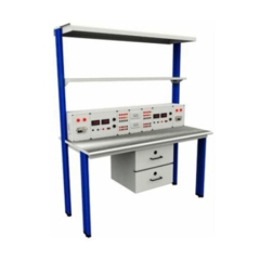 Banc d'atelier en électronique, équipement pédagogique, équipement de formation industrielle, banc d'atelier de formation aux transformateurs