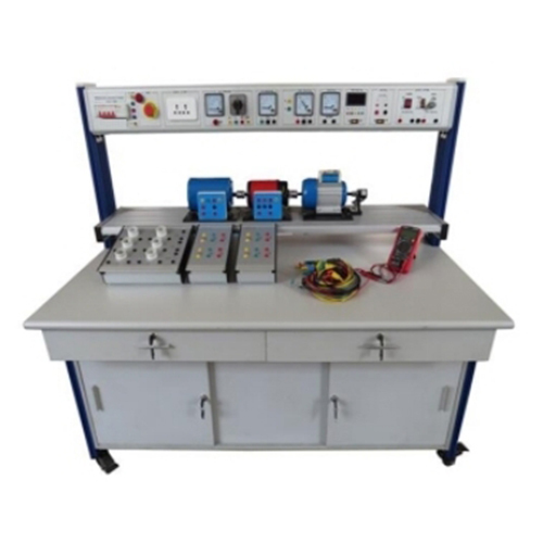 Zestaw dydaktyczny do nauki obsługi synchronicznego silnika-generatora – sprzęt do szkoleń technicznych dla elektryków.