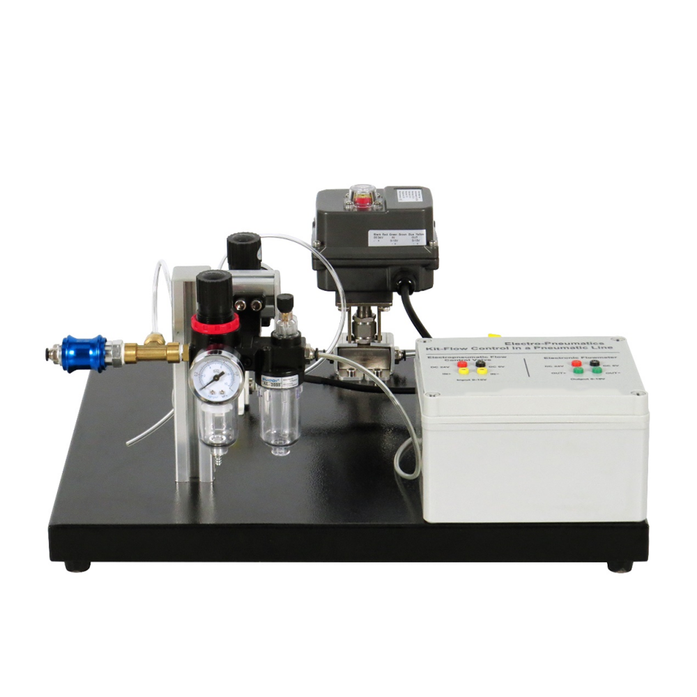 Electro-Pneumatics Kit Flow Control in a Pneumatic Line Trainer School Teaching Equipment Coach Equipment Pneumatic Didactic Equipment