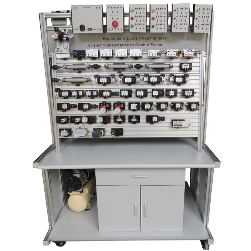 Electro Pneumatic Workbench for Training Double Sided Didactic Equipment Technical Training Equipment Pneumatic Training Equipment