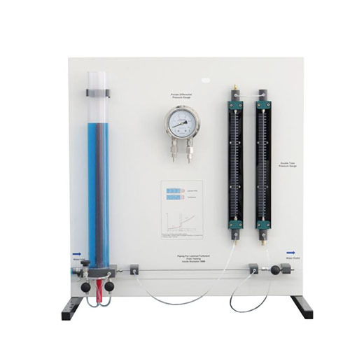 Matériel de laboratoire d'hydrodynamique pour l'étude des frottements dans les conduites en régime laminaire/turbulent. Matériel pédagogique.