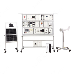 Equipamento educativo para formação em energias renováveis ​​híbridas, formação em competências técnicas, sistema de formação em energias renováveis.