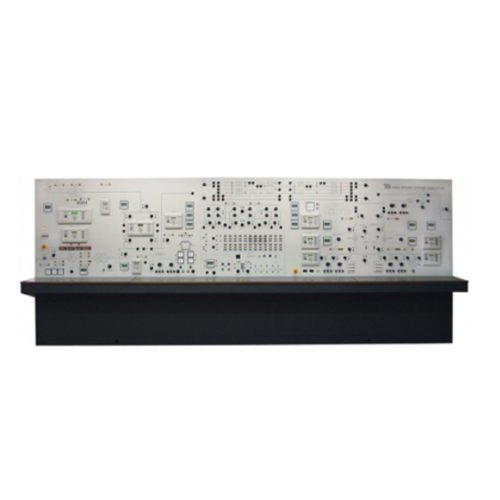 Simulador de Sistemas de Energia (PSS1): Unidade autônoma que simula todas as partes dos sistemas de energia elétrica e sua proteção, da geração à utilização. Equipamento para laboratório de eletricidade. Equipamento didático.