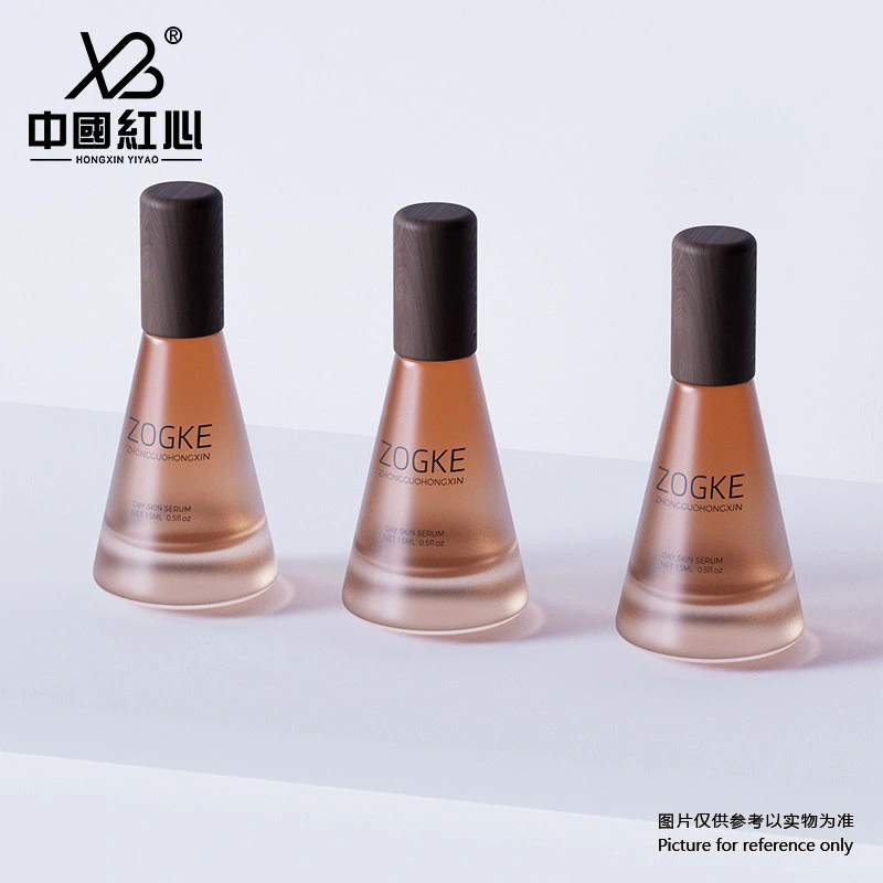 New spot 20ml frosted tea penetrating conical bottle thick bottom spray bottle dropper essential oil perfume bottle essence Huafen bottling