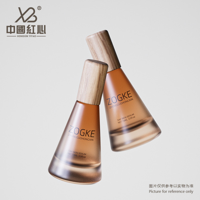 New spot 20ml frosted tea penetrating conical bottle thick bottom spray bottle dropper essential oil perfume bottle essence Huafen bottling
