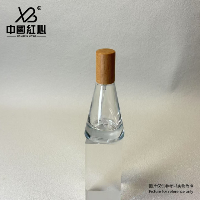 New spot 20ml frosted tea penetrating conical bottle thick bottom spray bottle dropper essential oil perfume bottle essence Huafen bottling