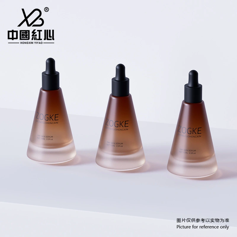 Stock conical glass bottle variant with spray head and wooden cover