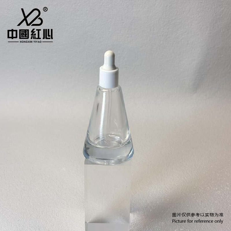New spot 20ml frosted tea penetrating conical bottle thick bottom spray bottle dropper essential oil perfume bottle essence Huafen bottling