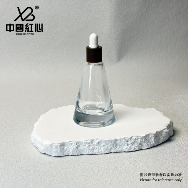 New spot 20ml frosted tea penetrating conical bottle thick bottom spray bottle dropper essential oil perfume bottle essence Huafen bottling