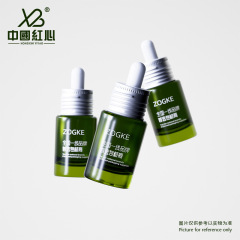 Factory stock 10ml transparent green threaded flat shoulder bottle essential oil bottle empty bottle rubber head dropper dispensing bottle glass bottle