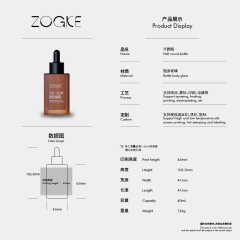 Factory stock 40ml dropper bottle thick bottom semi-round original liquid essence dispensing bottle glass bottle cosmetics bottle wholesale