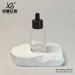 Factory stock 40ml dropper bottle thick bottom semi-round original liquid essence dispensing bottle glass bottle cosmetics bottle wholesale