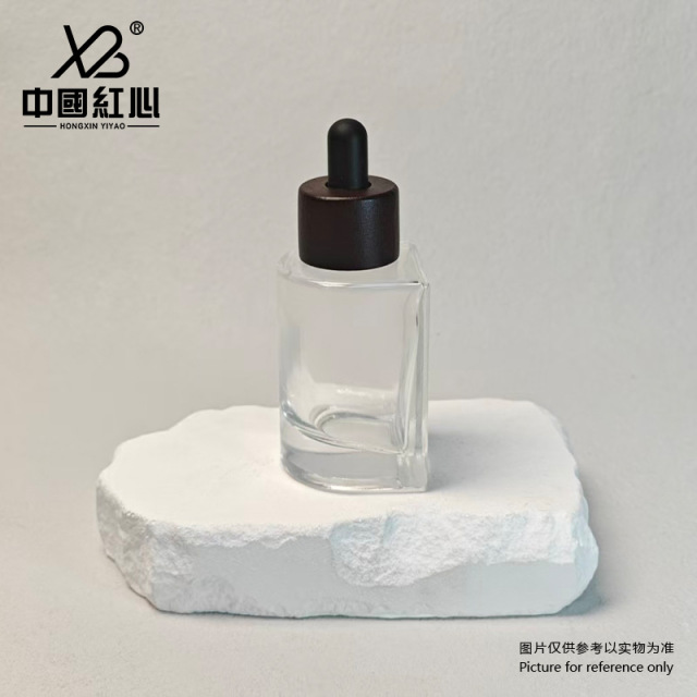 Factory stock 40ml dropper bottle thick bottom semi-round original liquid essence dispensing bottle glass bottle cosmetics bottle wholesale