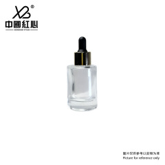 Factory stock 40ml dropper bottle thick bottom semi-round original liquid essence dispensing bottle glass bottle cosmetics bottle wholesale