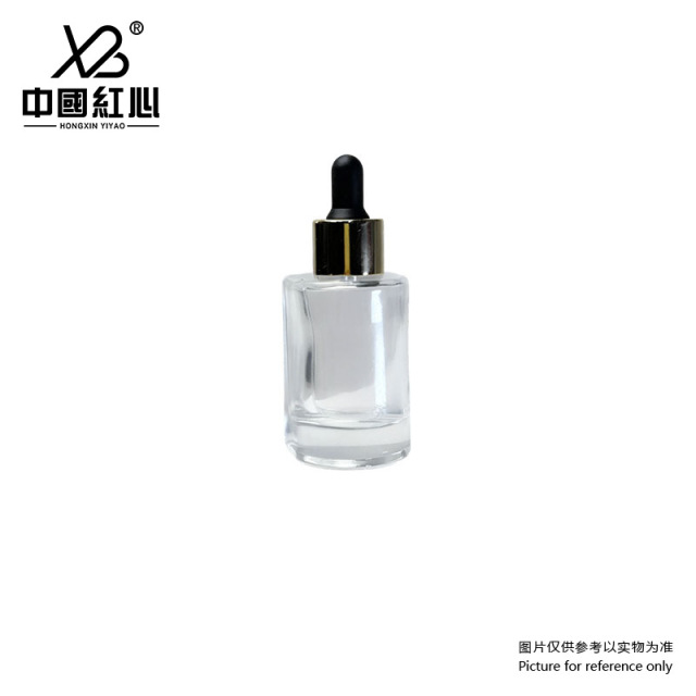 Factory stock 40ml dropper bottle thick bottom semi-round original liquid essence dispensing bottle glass bottle cosmetics bottle wholesale