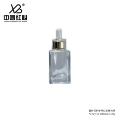 Factory stock 40ml dropper bottle thick bottom semi-round original liquid essence dispensing bottle glass bottle cosmetics bottle wholesale