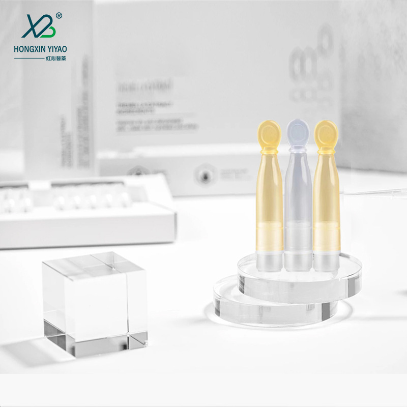 Dual-Chamber Bowling-Shaped Single-Use Bottles - For Separated Water-Oil Toners, Cosmetic Water-Powder Mixtures, Plastic Serum Bottles and Ampoules