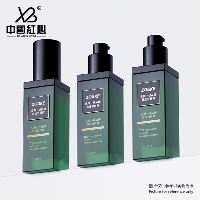 Manufacturer's in-stock 30ml, 50ml, 80ml tall square lotion bottles, square lotion bottles, cosmetic bottles for lotion and emulsion dispensing.