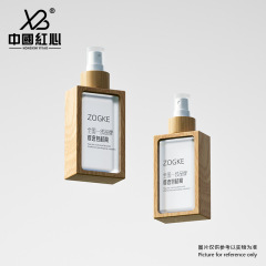 Customizable 100ml Transparent Spray Bottle with Wooden Frame (PET Plastic) - Small Sprayer, Alcohol Spray Bottle, Dispensing Bottle, Available from Manufacturer
