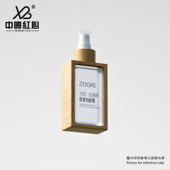 Customizable 100ml Transparent Spray Bottle with Wooden Frame (PET Plastic) - Small Sprayer, Alcohol Spray Bottle, Dispensing Bottle, Available from Manufacturer
