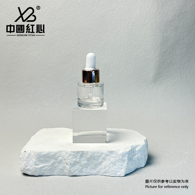 Factory In-Stock 5ml/10ml/15ml/30ml Cylindrical Flat-Shoulder Dropper Bottles – Screw-Top Glass Jars for Essential Oil Dispensing