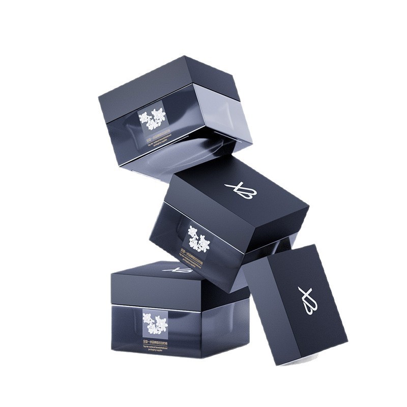 Factory Ready Stock: 30ml/50ml Square Glass Jar – Cosmetic Packaging for Face Cream, Refillable Beauty Kit Container