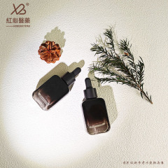 Factory Ready Stock: 30ml Flat Square Bottle – Black Gradient Dropper Bottle for Essential Oil/Perfume, Wholesale Screw-Top Refill Bottle