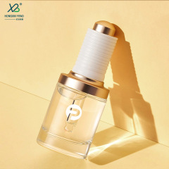 Supply: 30ml Cylindrical Glass Dropper Bottle with Shoulder Sleeve – Refillable Press Pump Container for Serum