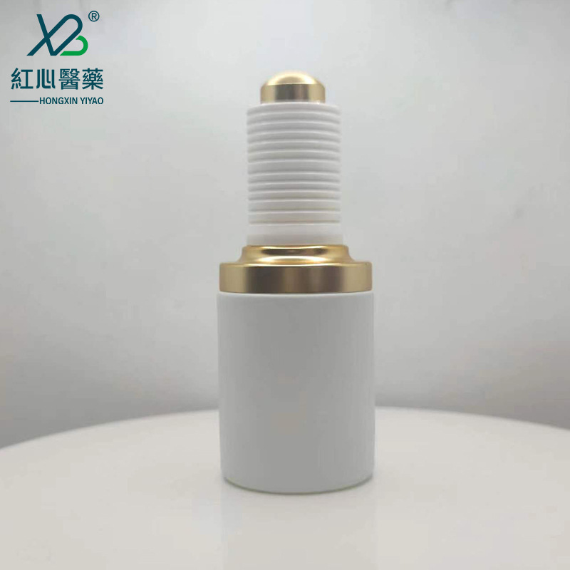 Supply: 30ml Cylindrical Glass Dropper Bottle with Shoulder Sleeve – Refillable Press Pump Container for Serum