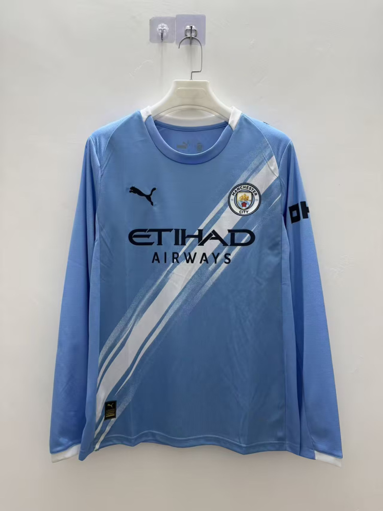2025/26 Manchester City Home Jersey Long Sleeve
