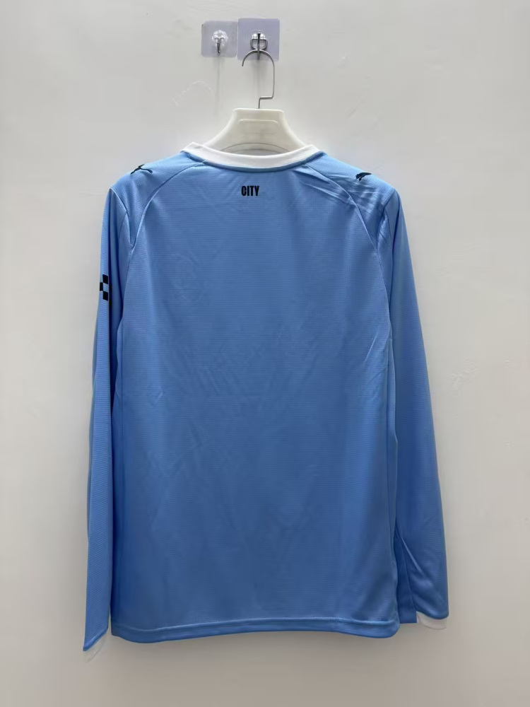 2025/26 Manchester City Home Jersey Long Sleeve