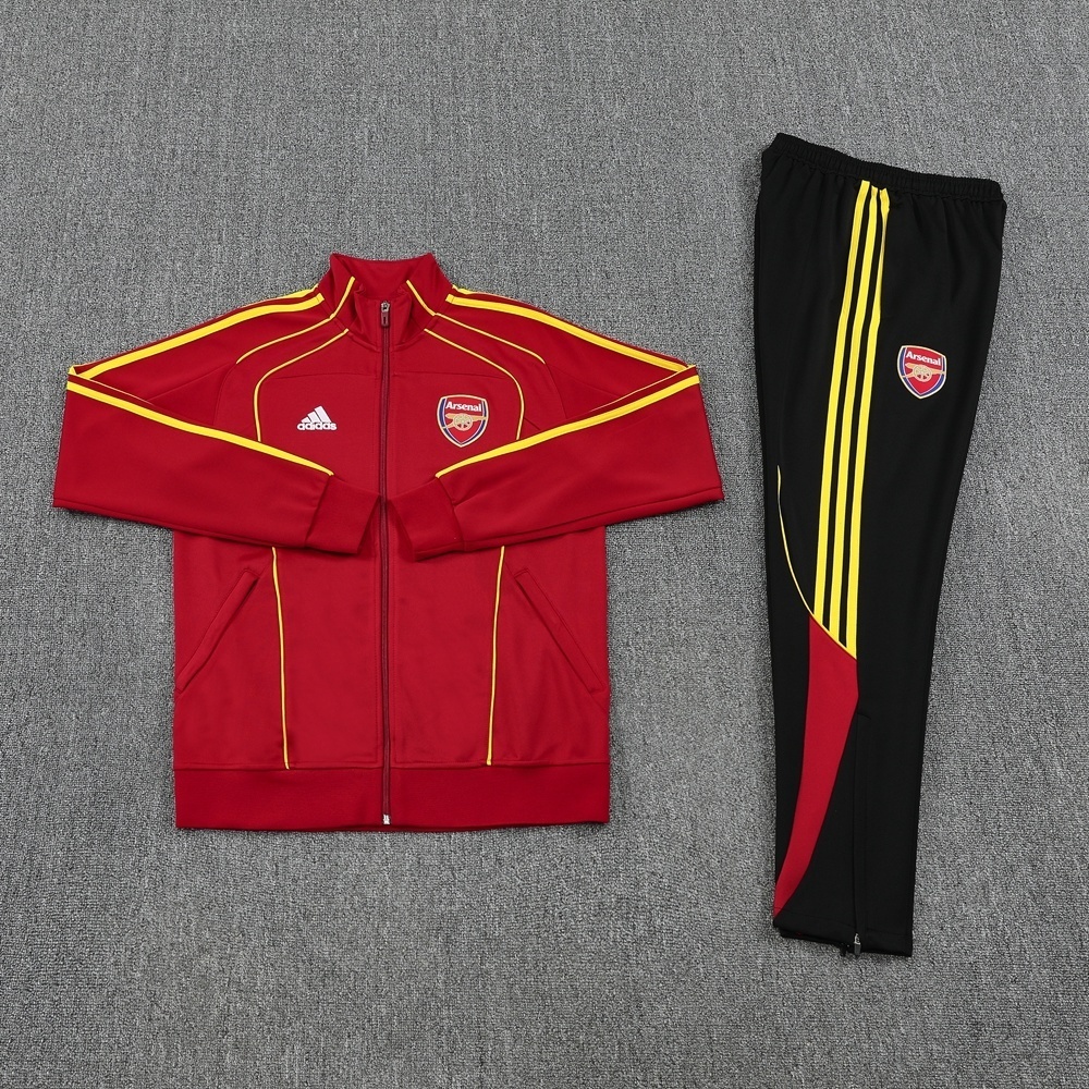 25/26 Arsenal Red Jacket Suit Winter Long Sleeve Adult Size