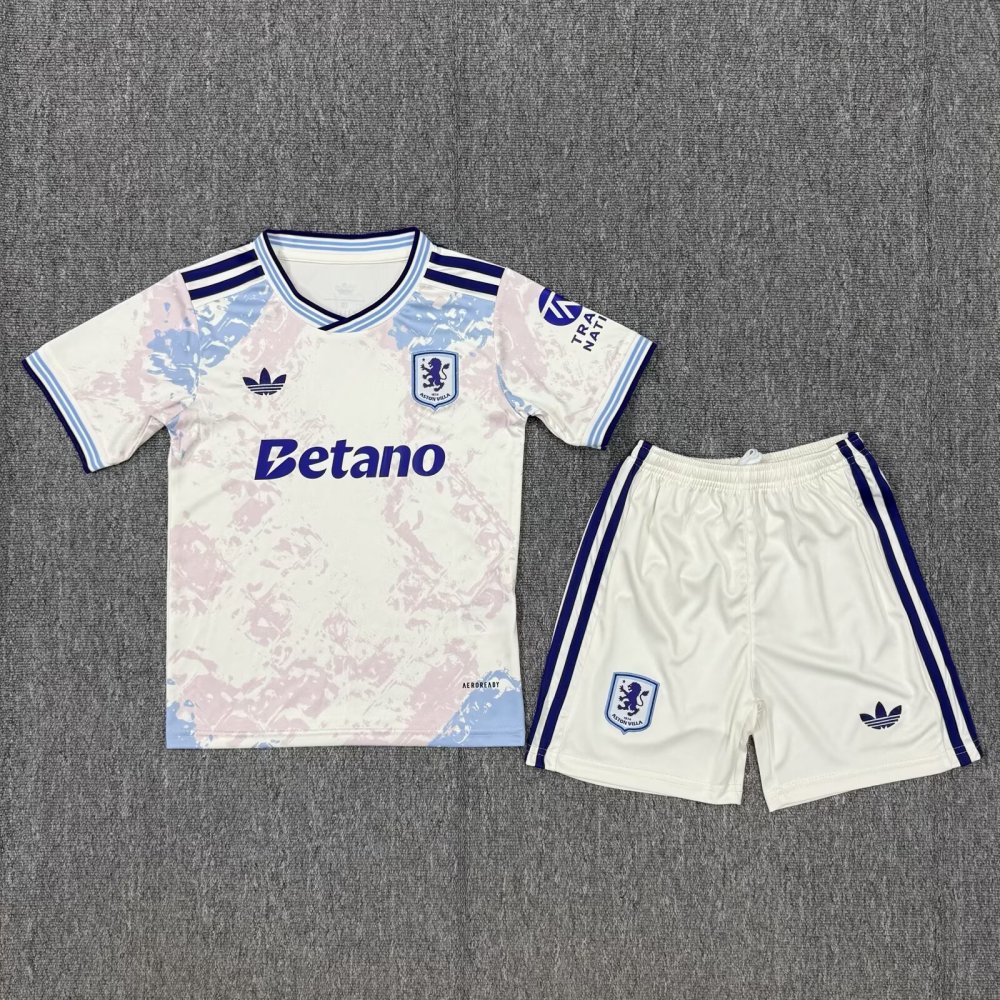 2025/26 Aston Villa Third Away Kids Jersey