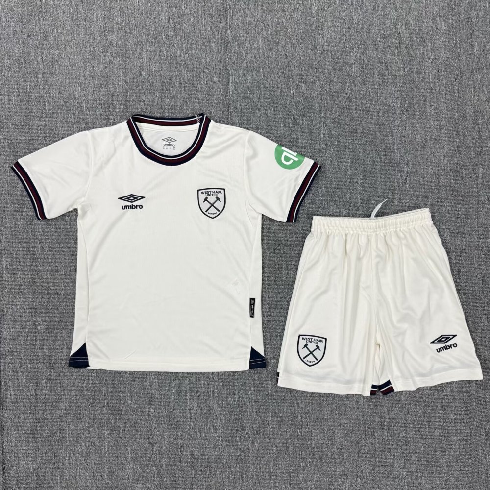 2025/26 West Ham United Away Kids Jersey