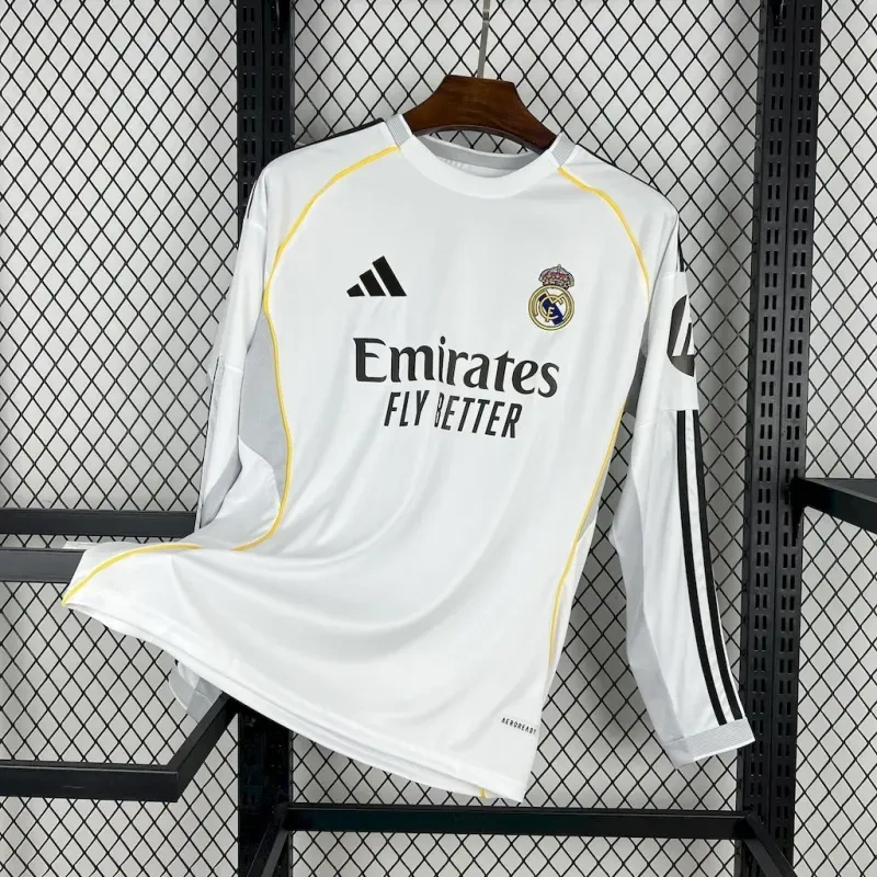 2025/26 Real Madrid Home Long Sleeve Jersey