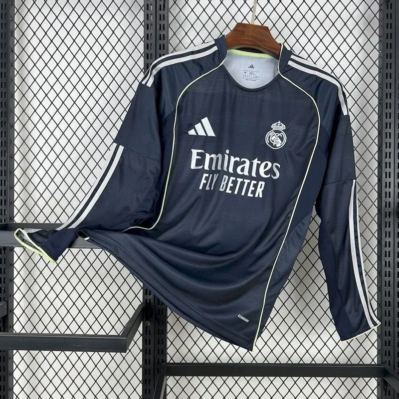 2025/26 Real Madrid Away Jersey Long Sleeve