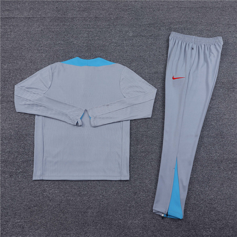 24/25 Atletico Madrid Grey Winter Training Long Sleeve Suit [Player Version] Adult Size