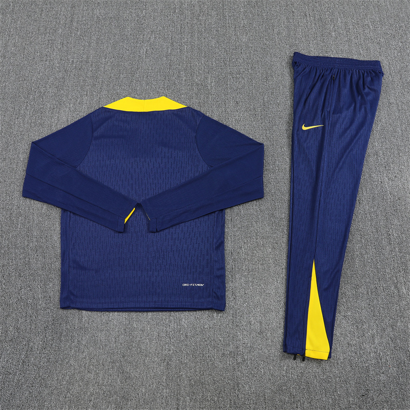 25/26 Atletico Madrid‌ Sapphire Blue Winter Training Long Sleeve Set [Player Version] Kids Size