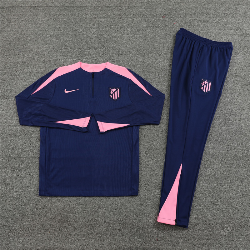 25/26 Atletico Madrid Royal Blue Summer Training Long Sleeve Set [Player Version] Kids Size