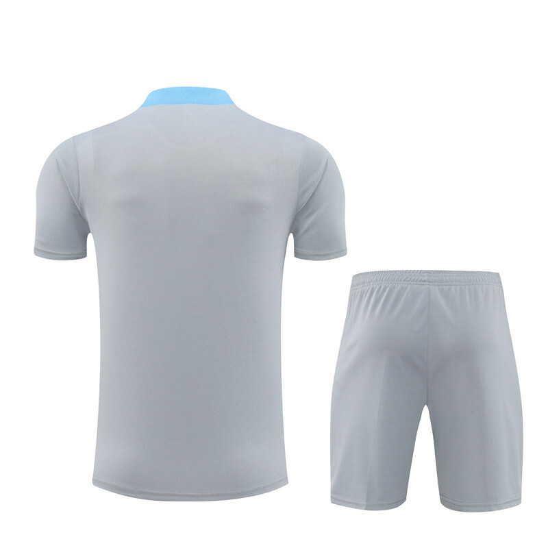 24/25 Atletico Madrid Grey Summer Training Short Sleeve Set Kids Size