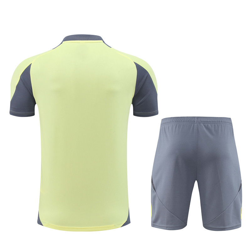 24/25 Ajax Light Yellow Summer Training Short Sleeve Suit Adult Size