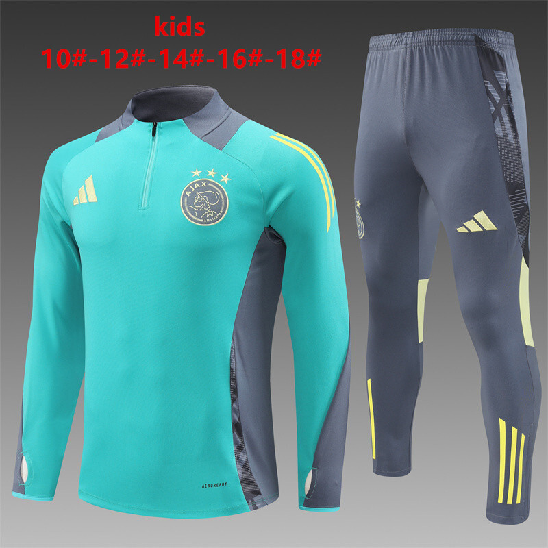 25/26 Ajax Winter Green Training Long Sleeve Suit Kids Size
