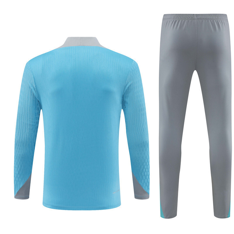 24/25 Atletico Madrid Light Blue Winter Training Long Sleeve Set [Player Version] Adult Size