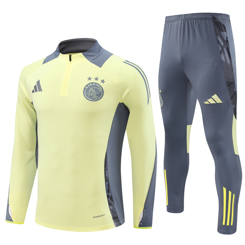 24/25 Ajax Light Yellow Winter Training Long Sleeve Suit Adult Size