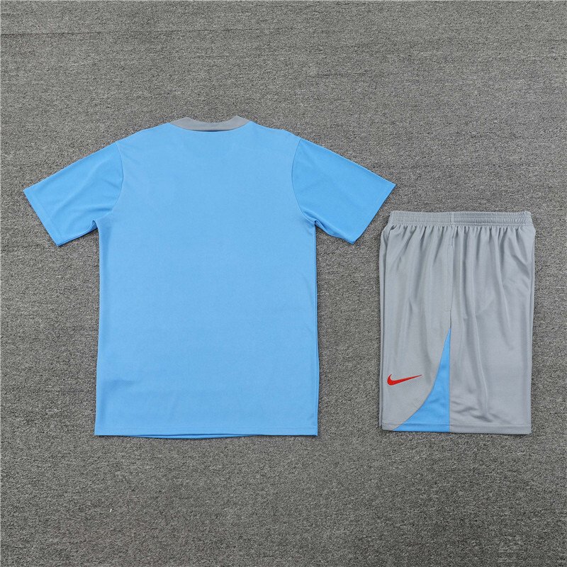 24/25 Atletico Madrid light blue summer training outfit short sleeved set adult size